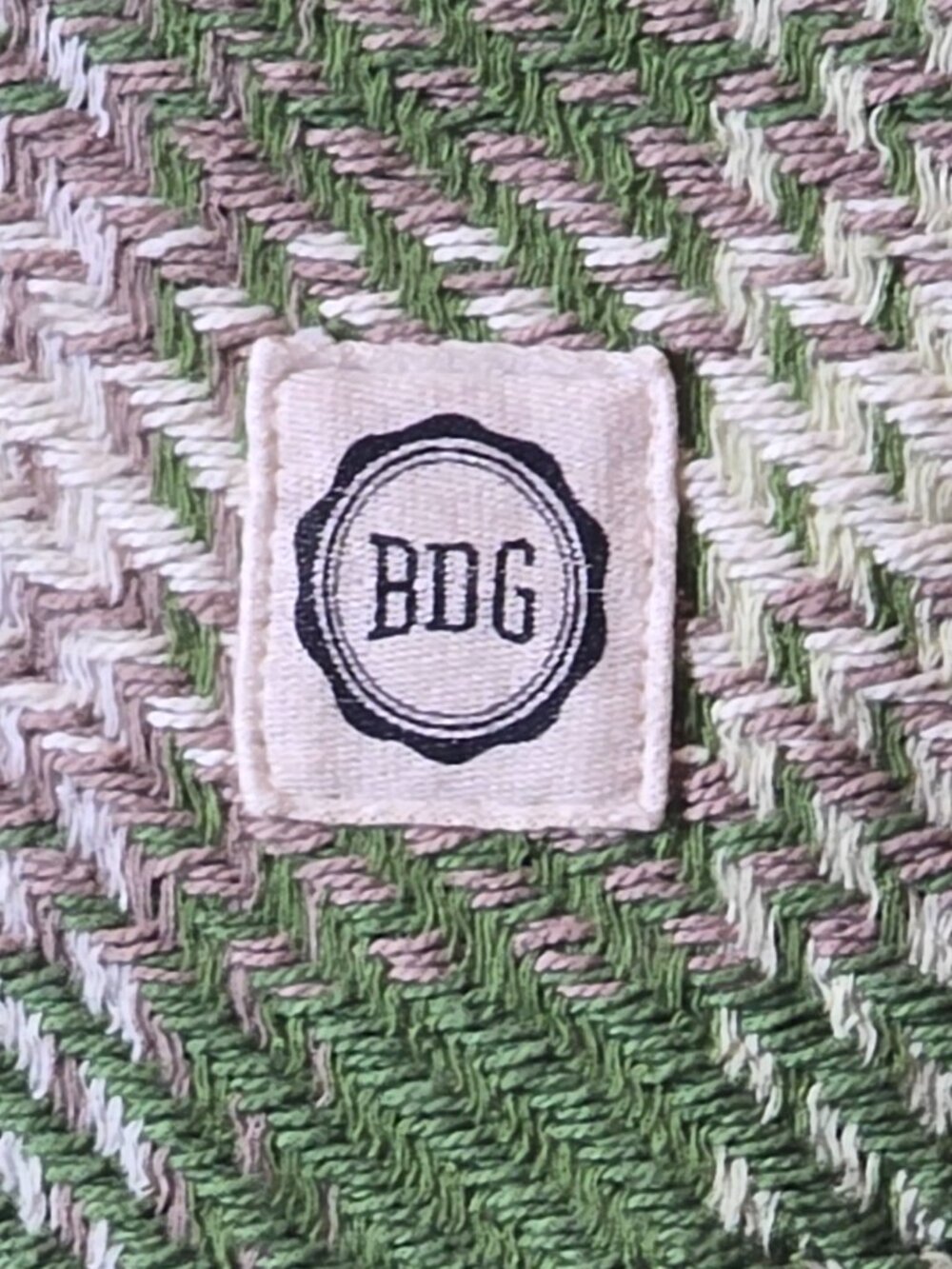 BDG Urban Outfitters Green Plaid Oversized Button Up Shirt Large Cotton Shacket - Picture 12 of 14